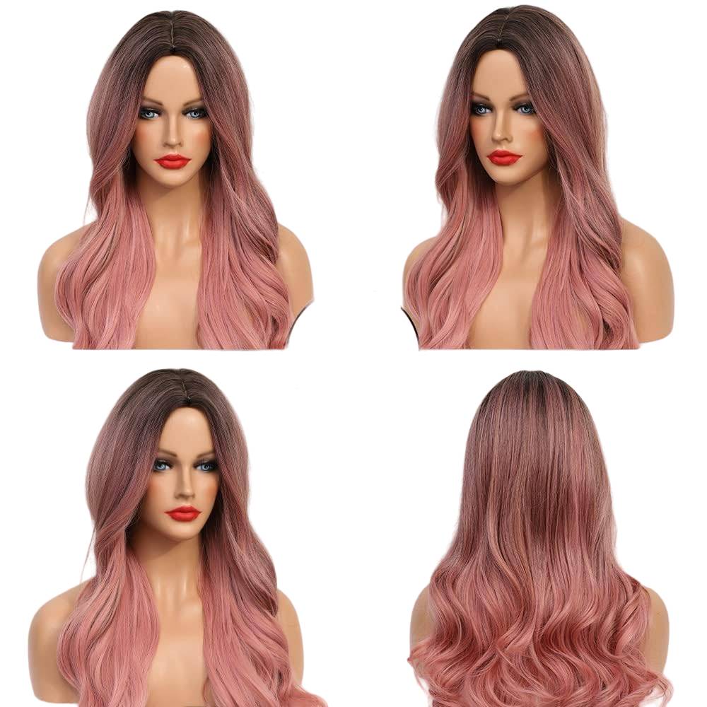 long-wavy-wig-ombre-pink