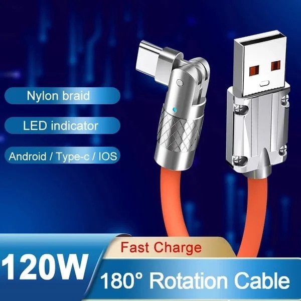 180° Rotating Fast Charge Cable-Sarvilo