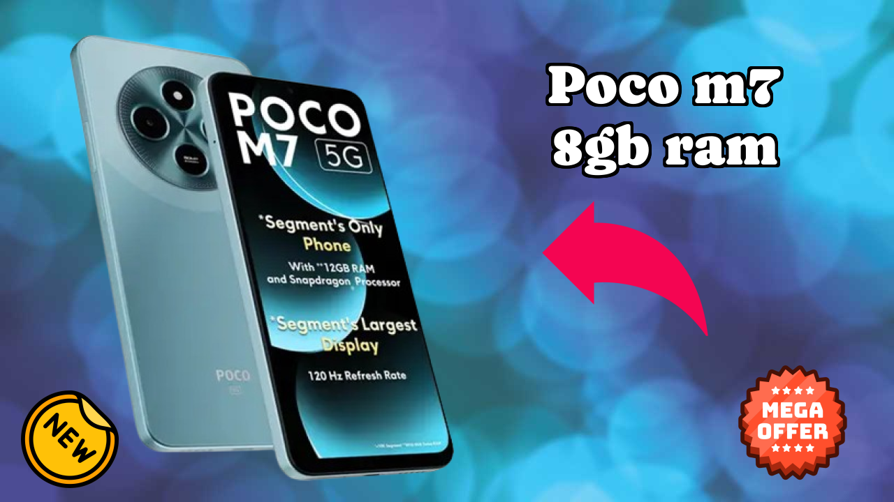 POCO M7 8GB RAM Display Technology: 6.88 Inches (17.48 Cm) Screen